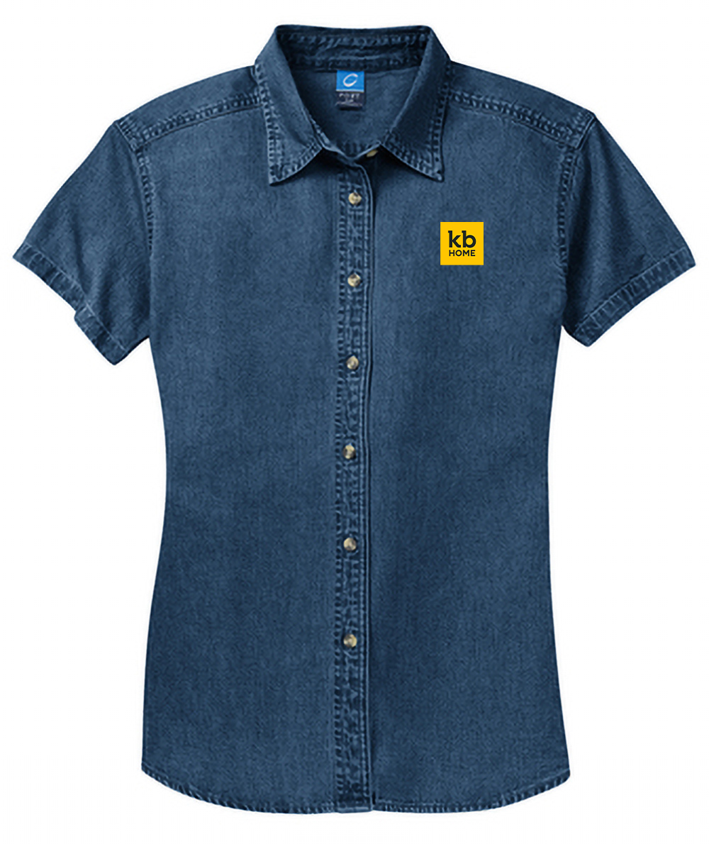 KB Women's Denim SS Shirt/Embr