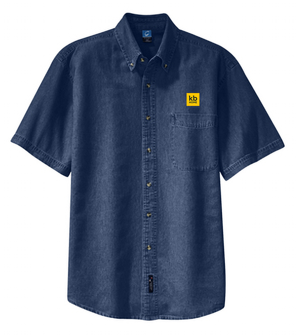 KB Men's Denim SS Shirt/Embr