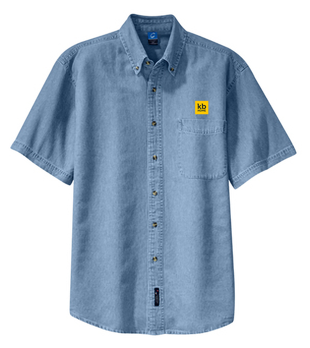 KB Men's  Denim SS Shirt/Embr