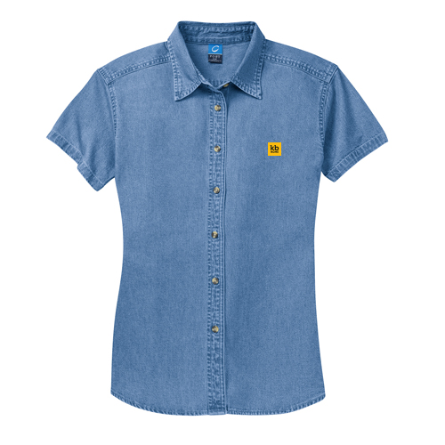 Ladies Short Sleeve Denim Shirt